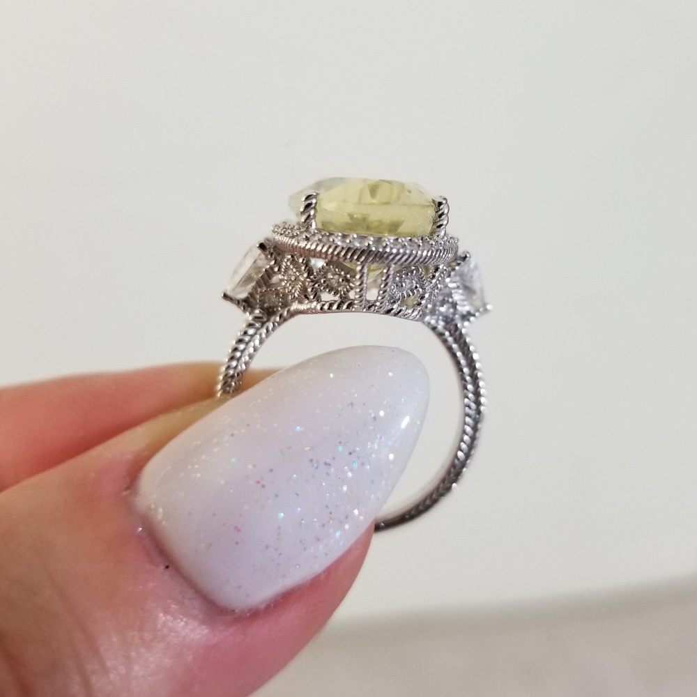 Judith Ripka Limon Canary Yellow Ring NWOT - Picture 6 of 7